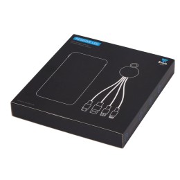 Набор из внешнего акуумулятора и универсального кабеля с подсветкой лого «Reserve LED», 10000mAh, темно-синий