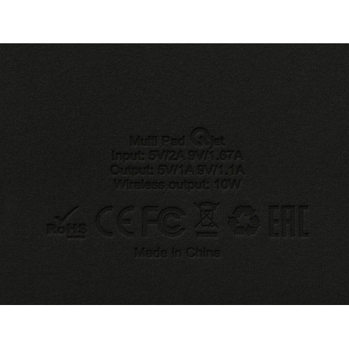 Многофункциональный коврик для мыши «Multi Pad» с беспроводной зарядкой и LCD экраном, 10 Вт, черный