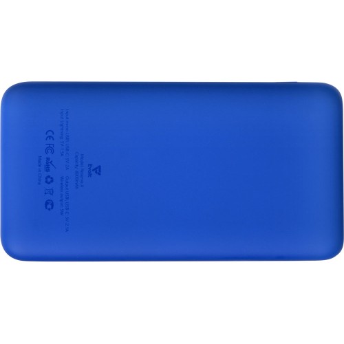 Внешний беспроводной аккумулятор с подсветкой лого «Reserve X» v.2, 8000 mAh, ярко-синий