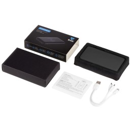 Внешний беспроводной аккумулятор с подсветкой лого «Reserve X» v.2, 8000 mAh, ярко-черный