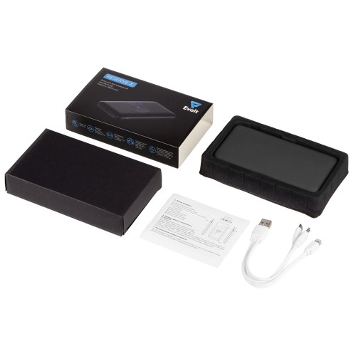 Внешний беспроводной аккумулятор с подсветкой лого «Reserve X» v.2, 8000 mAh, ярко-черный