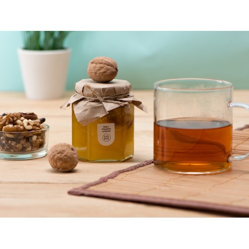 Сувенирный набор "Мед с грецким орехом" 250 гр