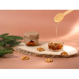 Сувенирный набор "Мед с грецким орехом" 120 гр
