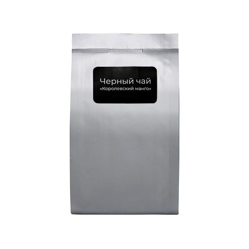 Чай черный "Королевский манго с ананасом",50 гр.,серебристый матовый пакет с нашей этикеткой лицевой