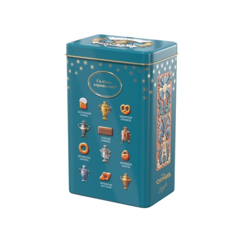 БОЛЬШАЯ БАНКА С РЕЛЬЕФОМ. Зелёный чай с мятой и цельными ягодами малины.500г.