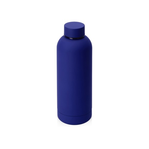 Вакуумная термобутылка "Cask" Waterline, soft touch, 500 мл, синий