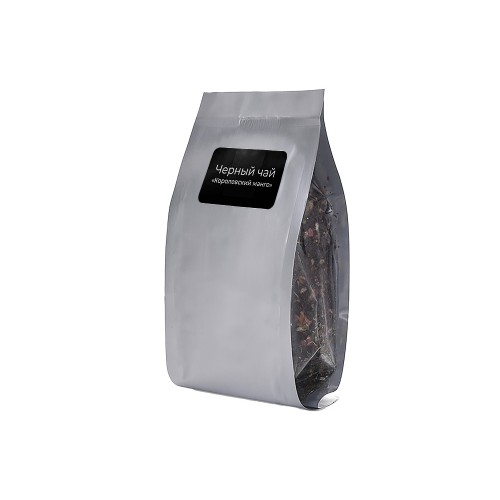 Чай черный "Королевский манго с ананасом",50 гр.,серебристый матовый пакет с нашей этикеткой лицевой