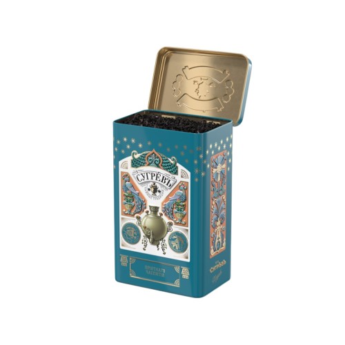 БОЛЬШАЯ БАНКА С РЕЛЬЕФОМ. Зелёный чай с мятой и цельными ягодами малины.500г.