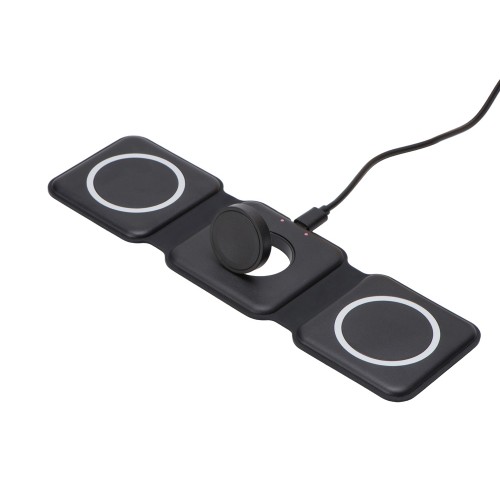 Беспроводное зарядное устройство 3-в-1 «Road», 15 Вт, черный