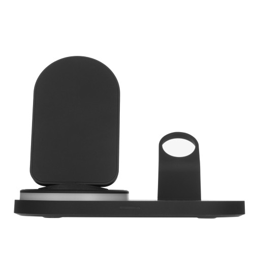 Складная зарядная станция с беспроводной зарядкой «Flashport», 15 Вт, черный