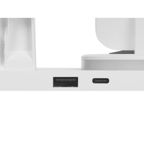 Складная зарядная станция с беспроводной зарядкой «Flashport», 15 Вт, белый