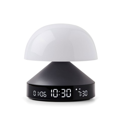 Светильник с часами и световым будильником Mina Sunrise, темно-серый