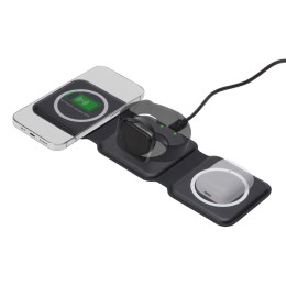Беспроводное зарядное устройство 3-в-1 «Road», 15 Вт, черный