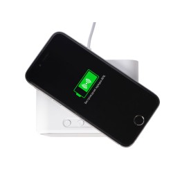 Настольные часы с функцией беспроводной зарядки "Wake", 10 Вт