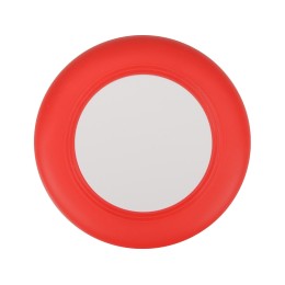 Беспроводное зарядное устройство со встроенным кабелем 2-в-1 "Disc", красный