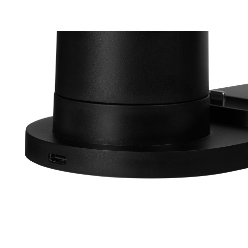 Беспроводная зарядная станция 4-в-1 "Portal" c лампой, 15 Вт, черный