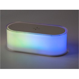 Ночник с беспроводной зарядкой и RGB подсветкой "Miracle", 15 Вт, белый