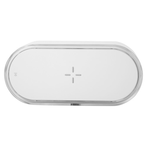 Ночник с беспроводной зарядкой и RGB подсветкой "Miracle", 15 Вт, белый