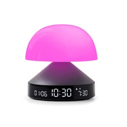 Светильник с часами и световым будильником Mina Sunrise, темно-серый