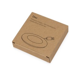 Беспроводное зарядное устройство со встроенным кабелем 2-в-1 "Disc", синий