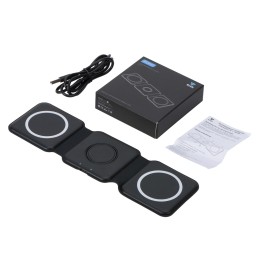 Беспроводное зарядное устройство 3-в-1 «Road», 15 Вт, черный