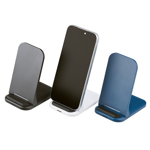 Беспроводное зарядное устройство «Foldy», 15 Вт, темно-синий