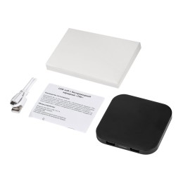 Беспроводная зарядка «Tile» с 2 USB-A, 5 Вт, черный