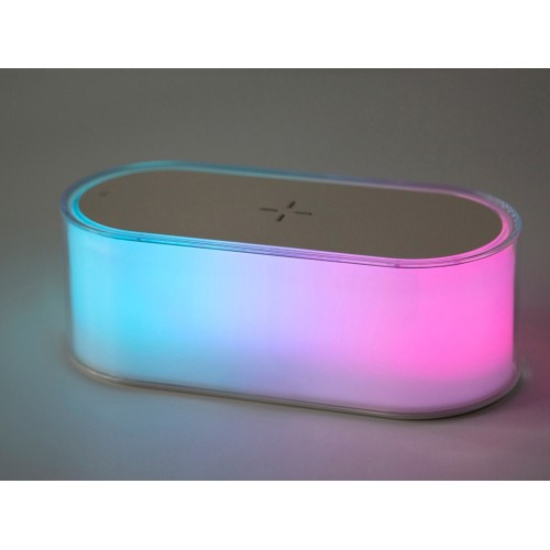 Ночник с беспроводной зарядкой и RGB подсветкой "Miracle", 15 Вт, белый
