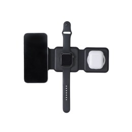 Беспроводное зарядное устройство 3-в-1 «Road», 15 Вт, черный