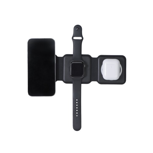 Беспроводное зарядное устройство 3-в-1 «Road», 15 Вт, черный