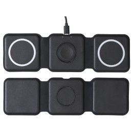 Беспроводное зарядное устройство 3-в-1 «Road», 15 Вт, черный