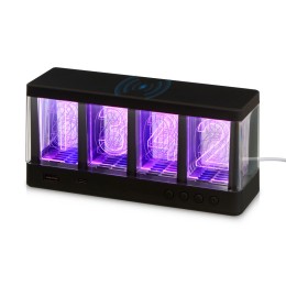 Часы с беспроводной зарядкой "Cyber", 10 Вт (Р)