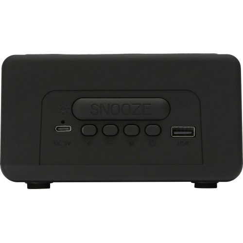 Беспроводная колонка с часами и функцией беспроводной зарядки «Sentry», черный (P)