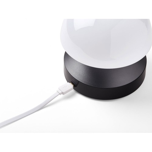 Светильник с часами и световым будильником Mina Sunrise, темно-серый