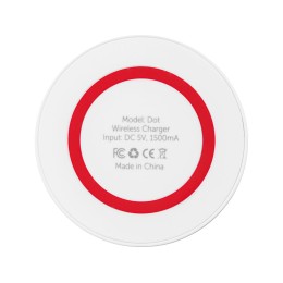 Беспроводное зарядное устройство «Dot», 5 Вт, белый/красный