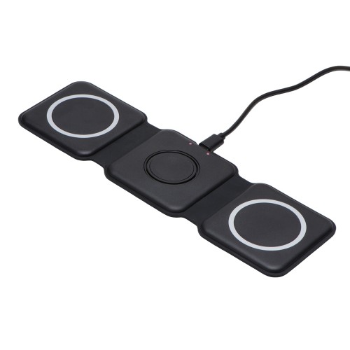 Беспроводное зарядное устройство 3-в-1 «Road», 15 Вт, черный