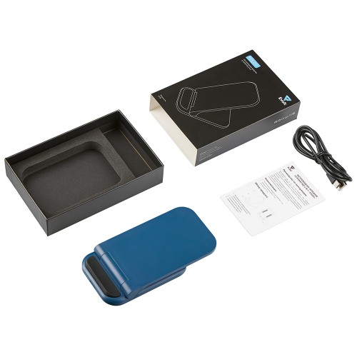 Беспроводное зарядное устройство «Foldy», 15 Вт, темно-синий