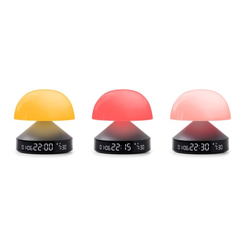 Светильник с часами и световым будильником Mina Sunrise, темно-серый