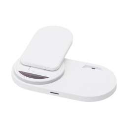 Складная зарядная станция с беспроводной зарядкой «Flashport», 15 Вт, белый