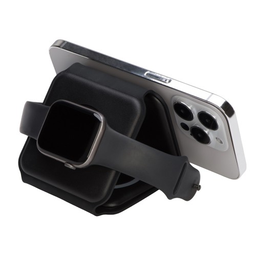 Беспроводное зарядное устройство 3-в-1 «Road», 15 Вт, черный