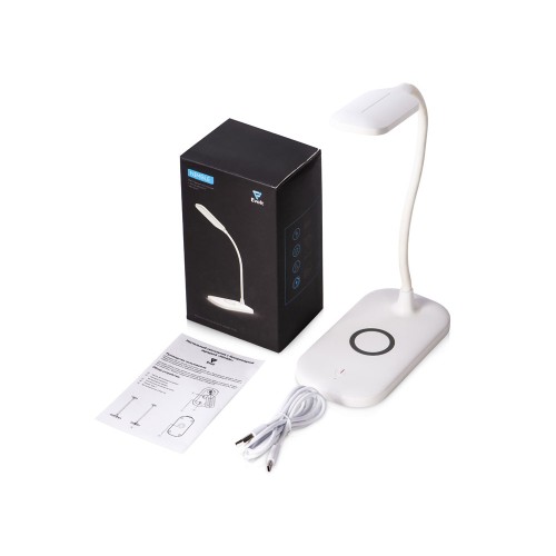Настольный светильник с беспроводной зарядкой "Nimble", 10 Вт