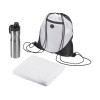 Спортивный набор со стальной бутылкой и полотенцем «Advanced», белый