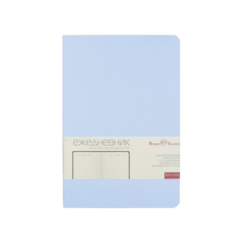Ежедневник А5 недатированный «Megapolis Velvet Flex», зефирный голубой
