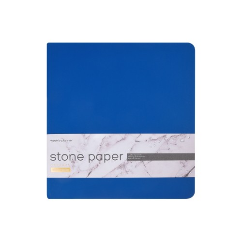 Еженедельник с каменной бумагой А5+ "Carrara", синий