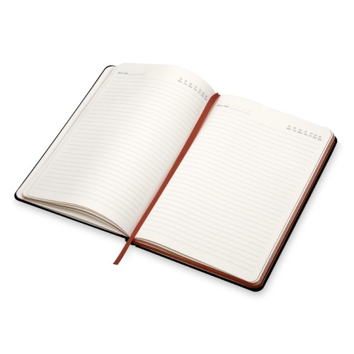 Бизнес блокнот "Bossy" с цветным срезом, твердая обложка, 128 листов, черный и красный