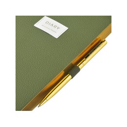 Ежедневник недатированный А5 "Verde" с нашивкой, зеленый