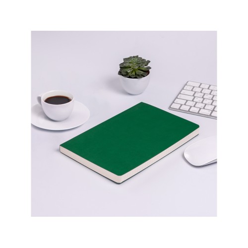 Ежедневник А5 недатированный «Megapolis Velvet Flex», зеленый