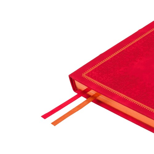 Ежедневник недатированный А4 "Royal", красный с бронзовым срезом