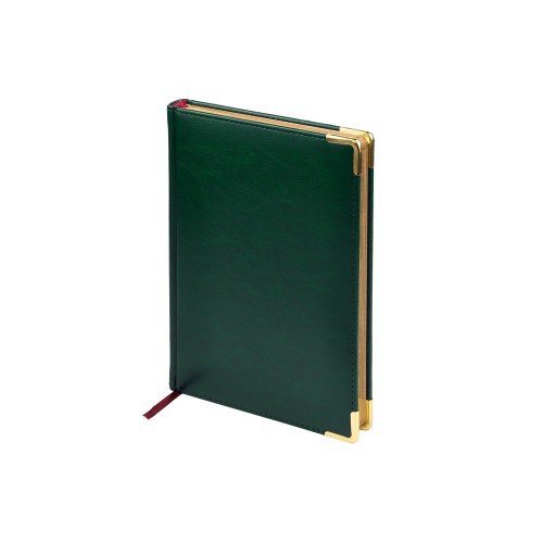 Ежедневник недатированный А5 "Sidney Nebraska", зеленый (золотой обрез, золотые уголки)