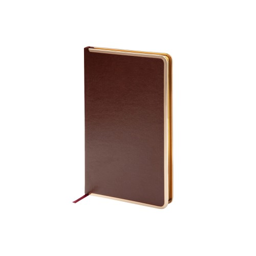 Ежедневник А5 недатированный «Chelsea», коричневый (золотистый кант и срез)